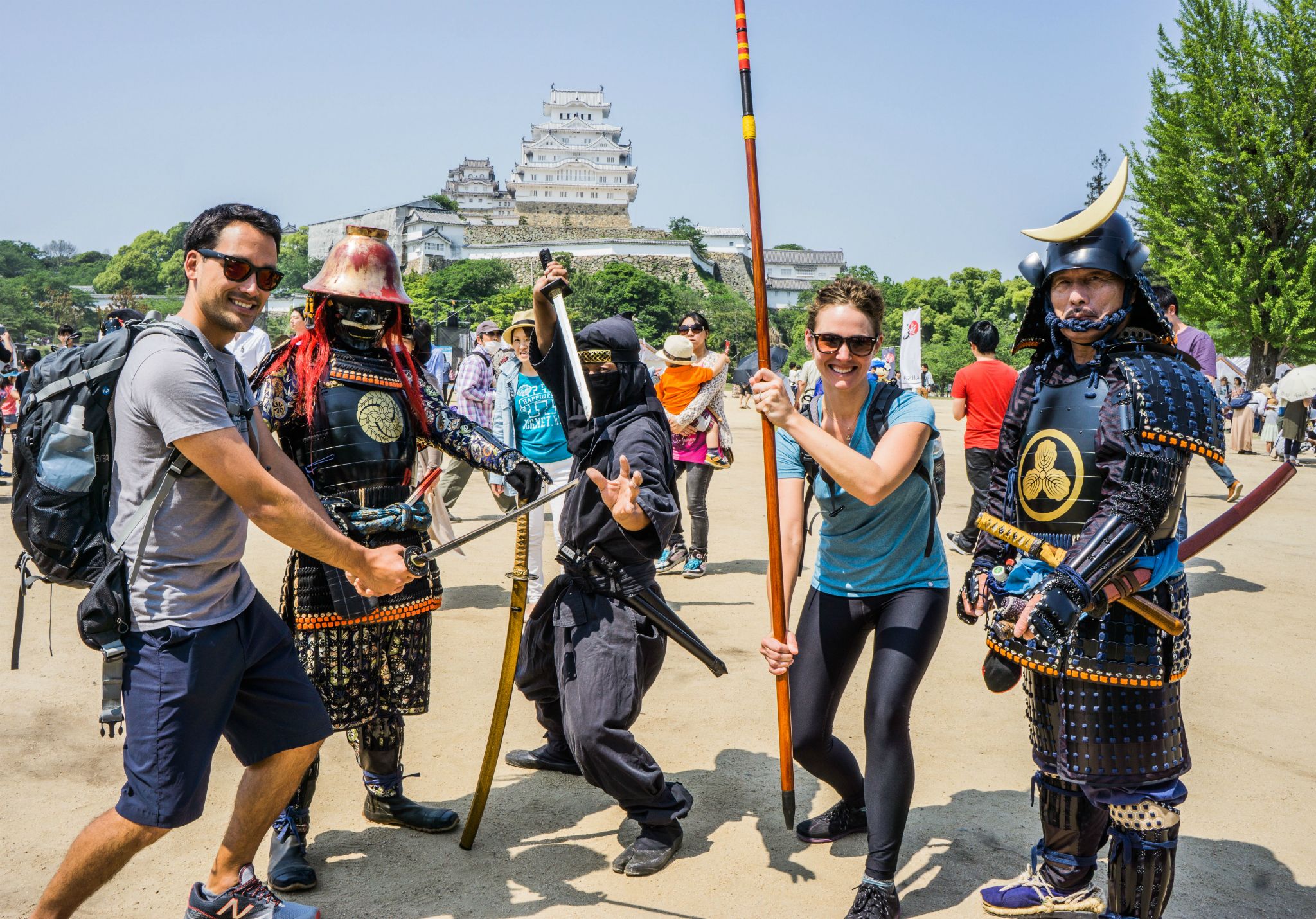 Having fun near Himeji Castle